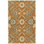 Kaleen Zocalo Collection Bright Orange Area Rug 5' x 7'