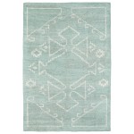 Kaleen Solitaire Collection Light Mint Throw Rug 2' x 3'