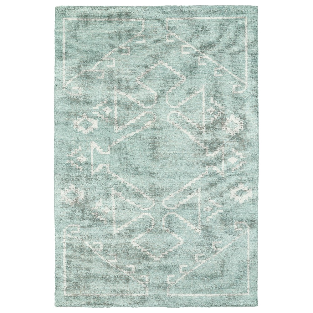 Kaleen Solitaire Collection Light Mint Throw Rug 2' x 3'