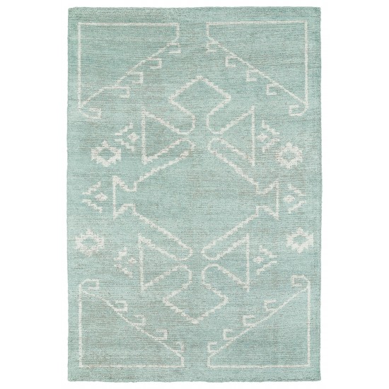 Kaleen Solitaire Collection Light Mint Area Rug 4' x 6'