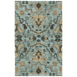 Kaleen Zocalo Collection Light Blue Throw Rug 2' x 3'