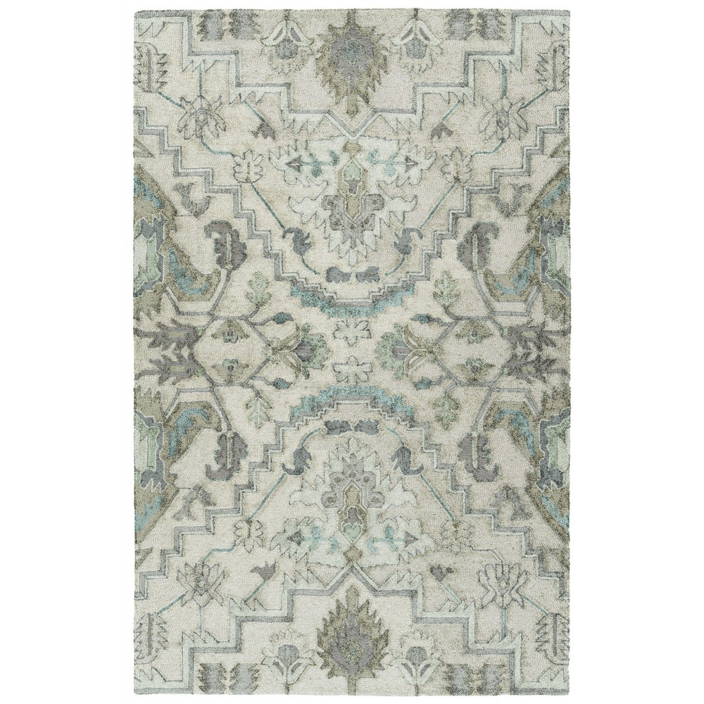 Kaleen Zocalo Collection Silver Spa Area Rug 8' x 10'