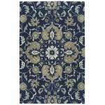 Kaleen Zocalo Collection Dark Navy Throw Rug 2' x 3'