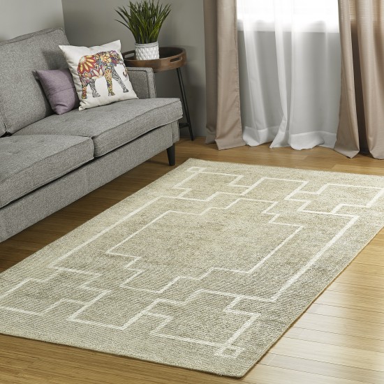 Kaleen Solitaire Collection Light Chino Throw Rug 2' x 3'