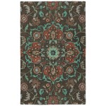 Kaleen Zocalo Collection Dark Chocolate Area Rug 5' x 7'