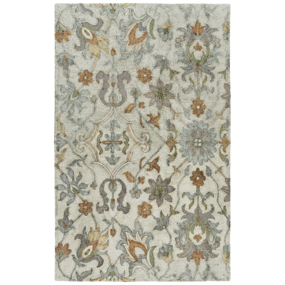 Kaleen Zocalo Collection Silver Steel Throw Rug 2' x 3'