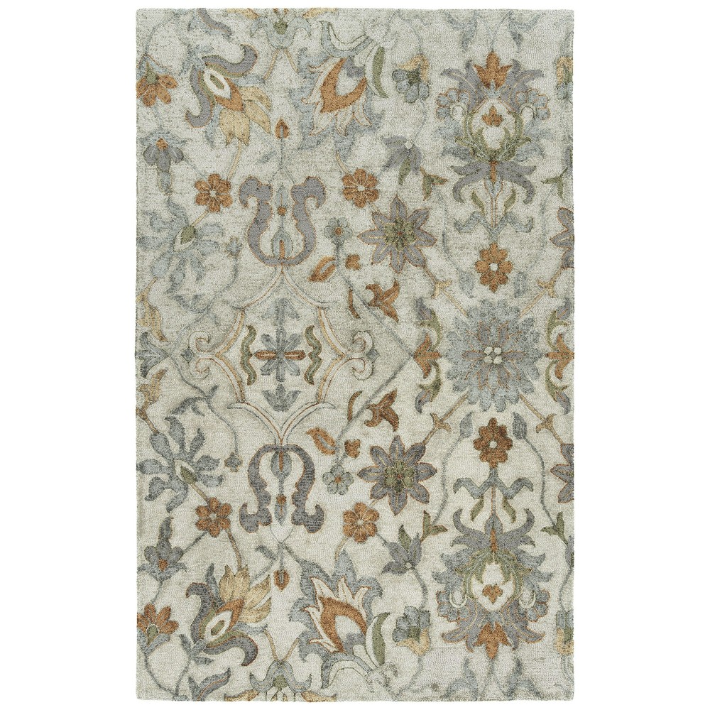 Kaleen Zocalo Collection Silver Steel Area Rug 5' x 7'