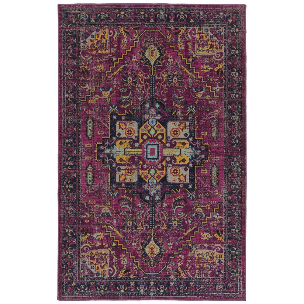 Kaleen Zuma Beach Collection Dark Pink Runner 2'2" x 7'6"