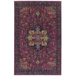 Kaleen Zuma Beach Collection Dark Pink Throw Rug 2' x 3'