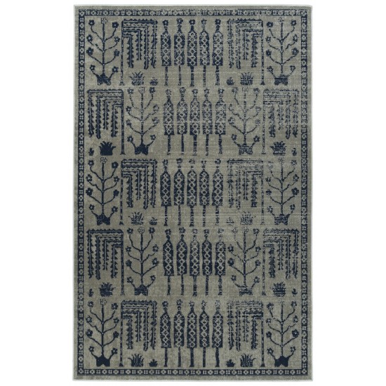 Kaleen Zuma Beach Collection Blue Gray Runner 2'2" x 7'6"