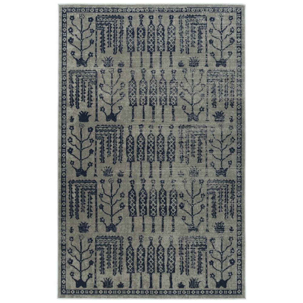 Kaleen Zuma Beach Collection Blue Gray Area Rug 9' x 12'