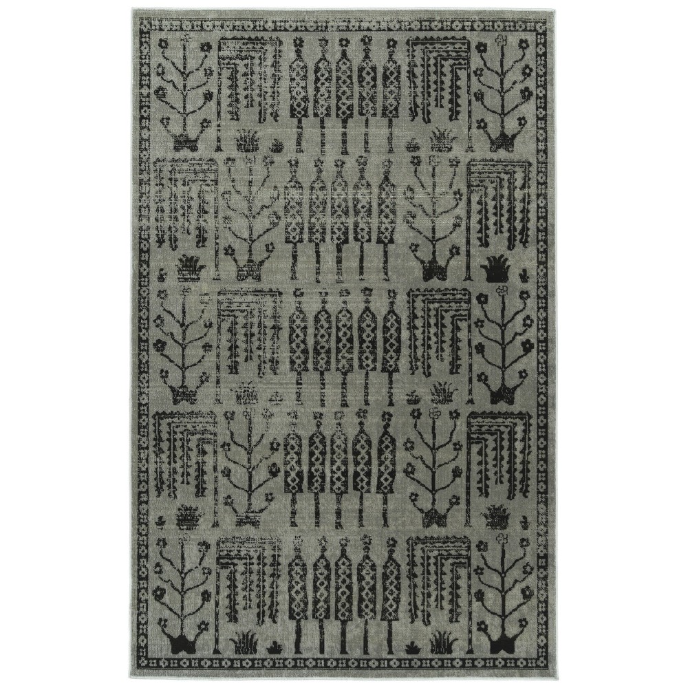 Kaleen Zuma Beach Collection Dark Grey Area Rug 5'3" x 7'3"