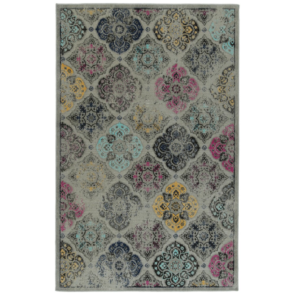 Kaleen Zuma Beach Collection Bright Grey Area Rug 9' x 12'