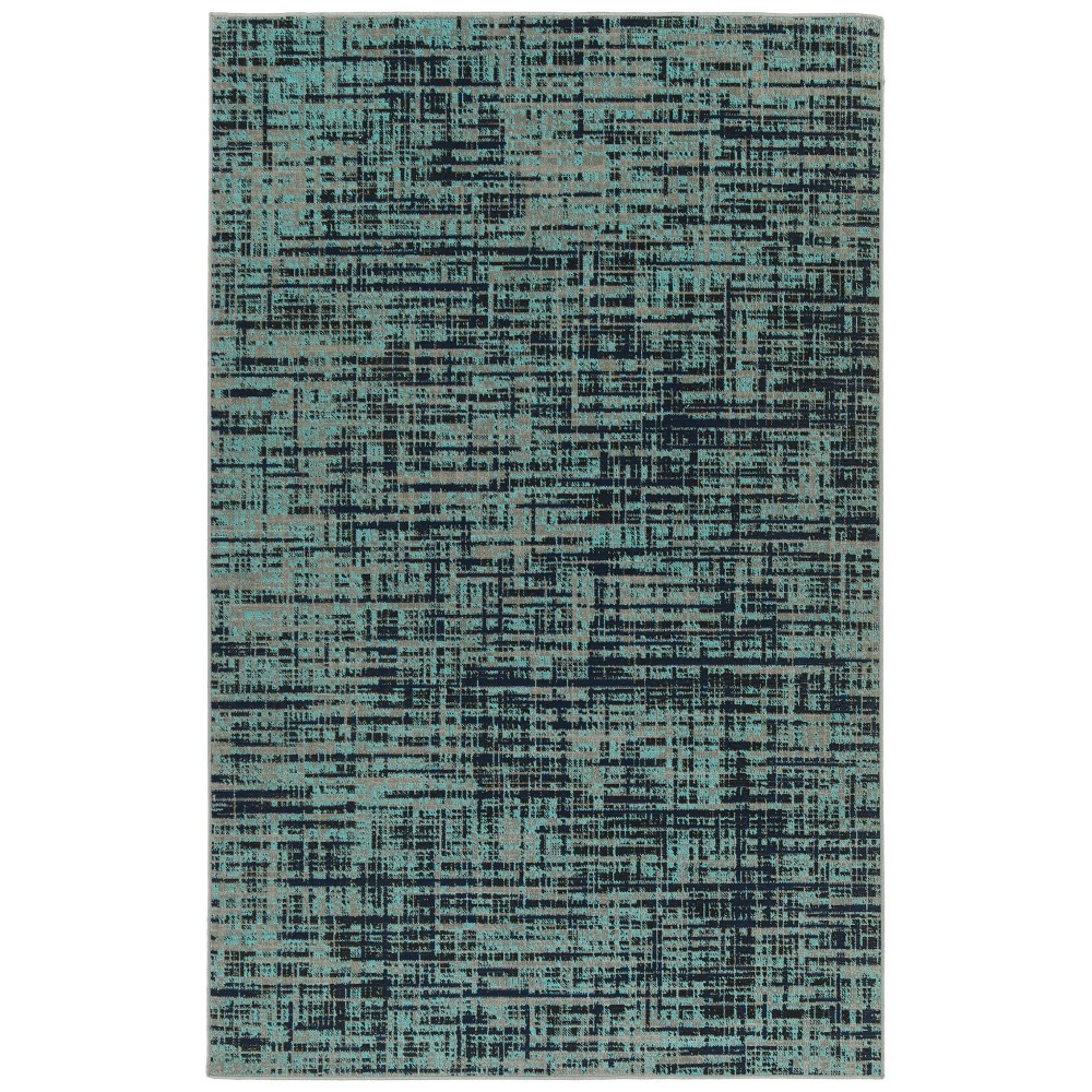 Kaleen Zuma Beach Collection Turquoise Gray Area Rug 9' x 12'