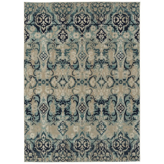 Kaleen Zuma Beach Collection ZUM09-17 Blue Throw Rug 2' x 3'