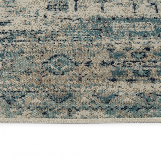Kaleen Zuma Beach Collection Light Turquoise Runner 2'2" x 7'6"