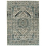 Kaleen Zuma Beach Collection Light Turquoise Throw Rug 2' x 3'