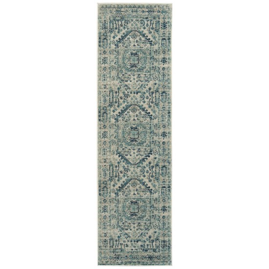 Kaleen Zuma Beach Collection Light Turquoise Throw Rug 2' x 3'