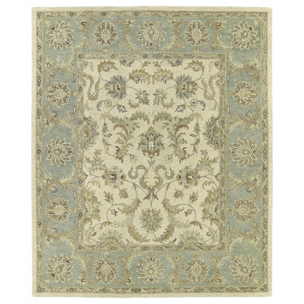 Kaleen Solomon Collection Ivory Mint Throw Rug 2' x 3'