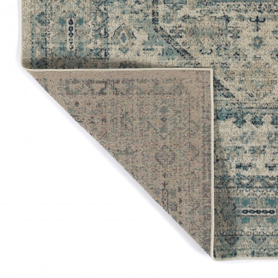Kaleen Zuma Beach Collection Light Turquoise Area Rug 5'3" x 7'3"