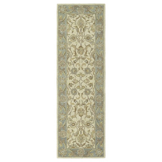 Kaleen Solomon Collection Ivory Mint Throw Rug 2' x 3'