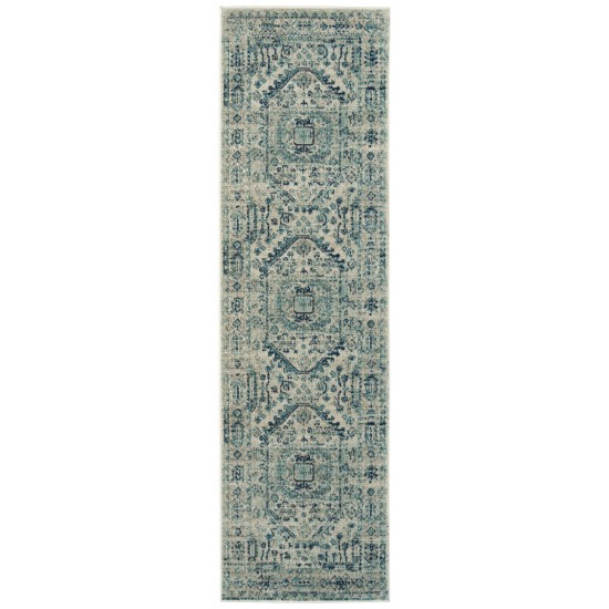Kaleen Zuma Beach Collection Light Turquoise Area Rug 5'3" x 7'3"