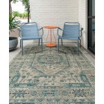 Kaleen Zuma Beach Collection Light Turquoise Area Rug 7'10" x 10'