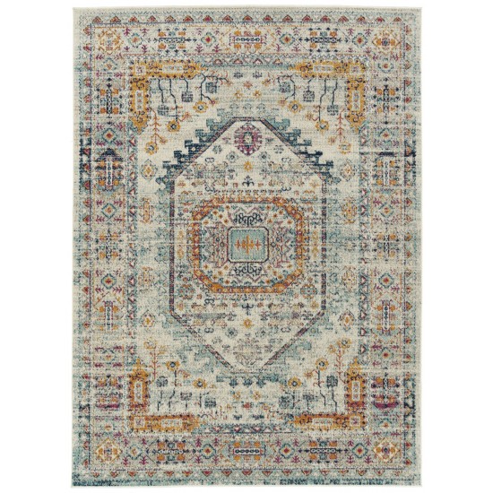 Kaleen Zuma Beach Collection Light Multi Throw Rug 2' x 3'