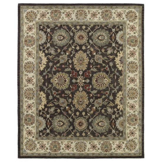 Kaleen Solomon Collection Dark Brown Runner 2'6" x 8'