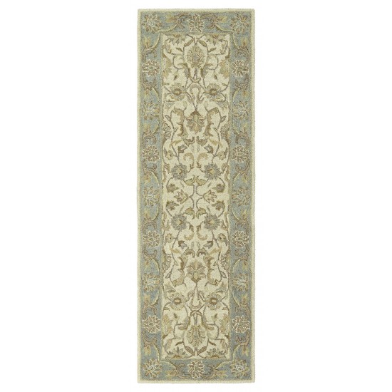 Kaleen Solomon Collection Ivory Mint Runner 2'6" x 8'