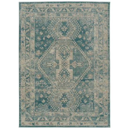 Kaleen Zuma Beach Collection Turquoise Sand Throw Rug 2' x 3'