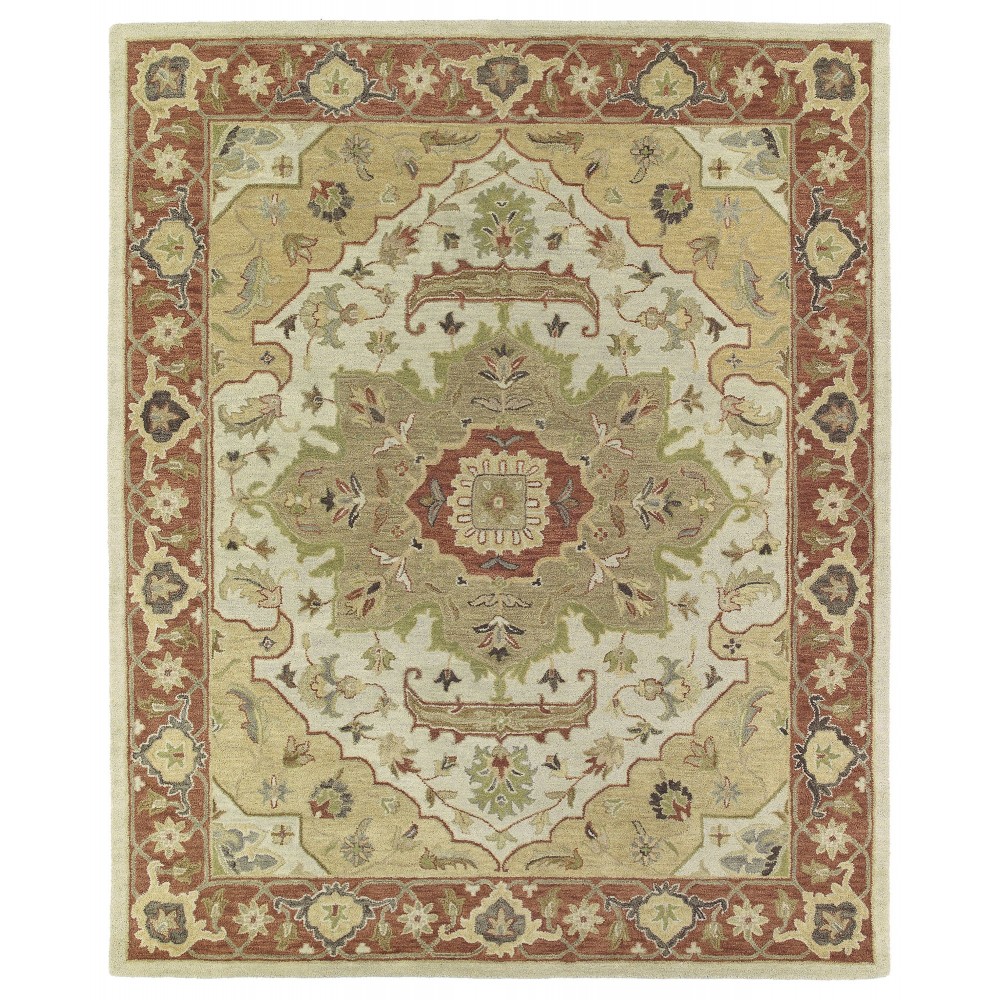 Kaleen Solomon Collection Gold Oatmeal Area Rug 4' x 6'