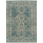 Kaleen Zuma Beach Collection Turquoise Sand Area Rug 3'11" x 5'3"