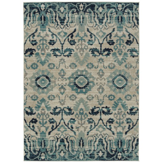 Kaleen Zuma Beach Collection Blue Navy Throw Rug 2' x 3'