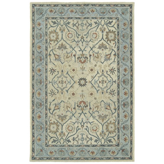 Kaleen Solomon Collection Ivory Gray Runner 2'6" x 8'