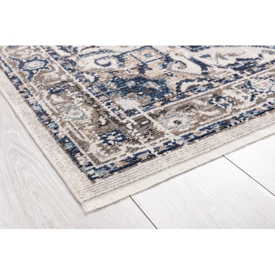 Kaleen Soren Collection Light Blue Throw Rug 1'8" x 2'6"