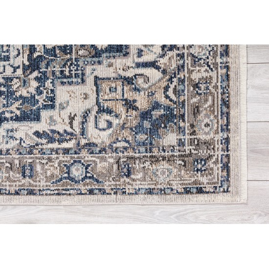 Kaleen Soren Collection Light Blue Runner 2'6" x 7'6"