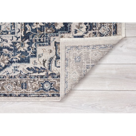 Kaleen Soren Collection Light Blue Runner 2'6" x 7'6"