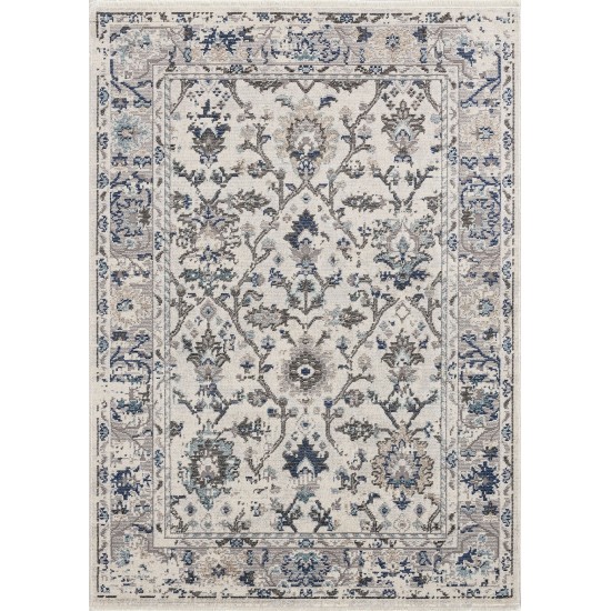 Kaleen Soren Collection Light Silver Throw Rug 1'8" x 2'6"