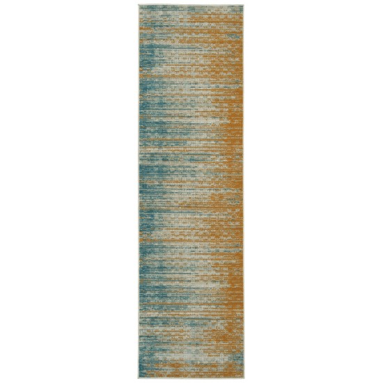 Kaleen Zuma Beach Collection Dark Gold Runner 2'2" x 7'6"