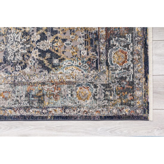 Kaleen Soren Collection Light Denim Throw Rug 1'8" x 2'6"