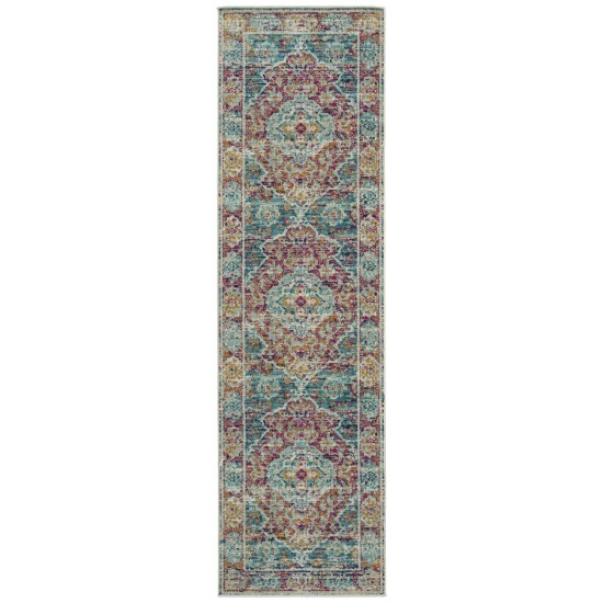 Kaleen Zuma Beach Collection Dark Multi Runner 2'2" x 7'6"