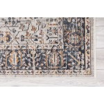 Kaleen Soren Collection Grey Navy Throw Rug 1'8" x 2'6"