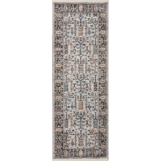 Kaleen Soren Collection Grey Navy Area Rug 3' x 5'