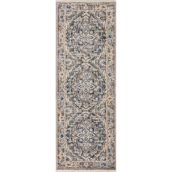 Kaleen Soren Collection Light Taupe Throw Rug 1'8" x 2'6"