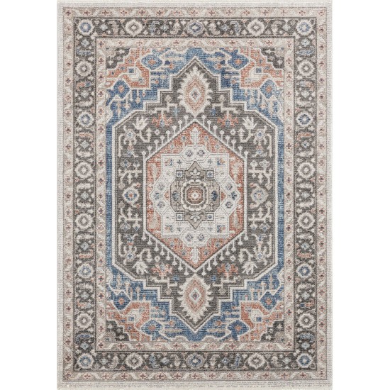 Kaleen Soren Collection Light Multi Throw Rug 1'8" x 2'6"