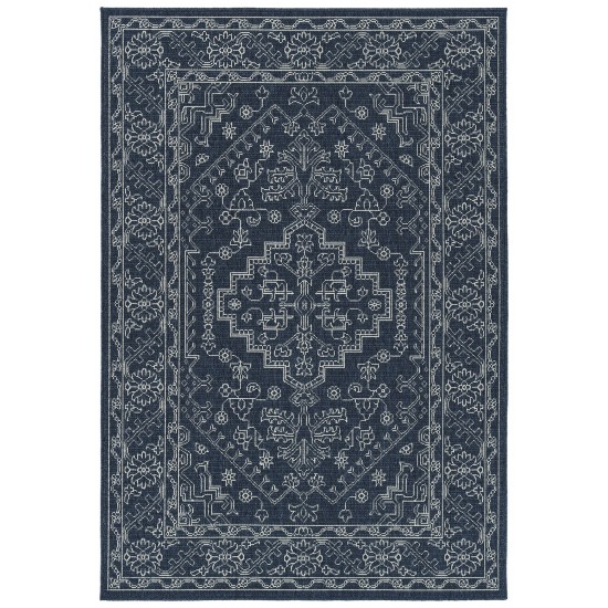 Kaleen Sunice Collection SUN01-22 Navy Throw Rug 1'9" x 3'