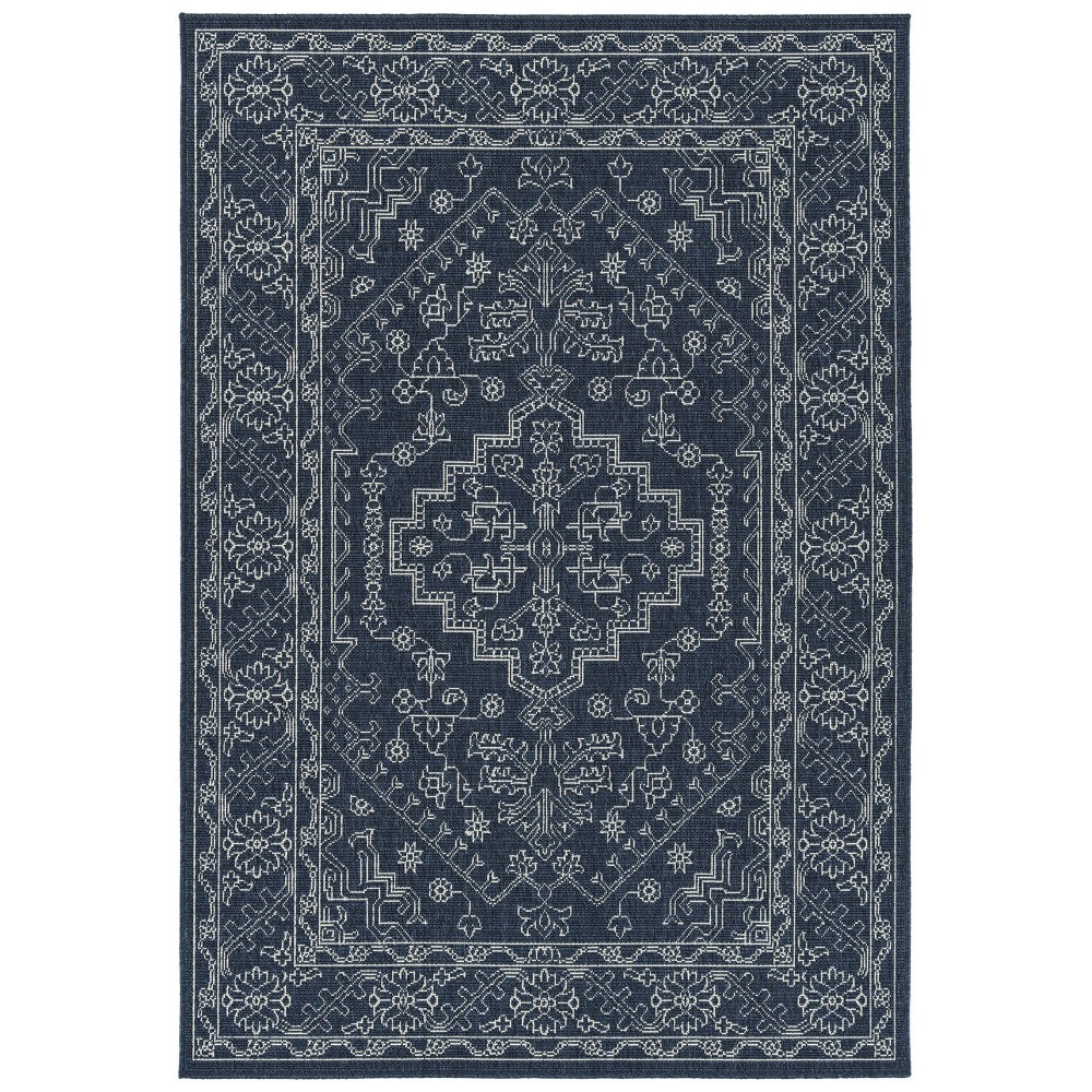 Kaleen Sunice Collection SUN01-22 Navy Throw Rug 1'9" x 3'