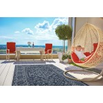 Kaleen Sunice Collection SUN01-22 Navy Throw Rug 1'9" x 3'