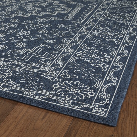 Kaleen Sunice Collection SUN01-22 Navy Throw Rug 1'9" x 3'